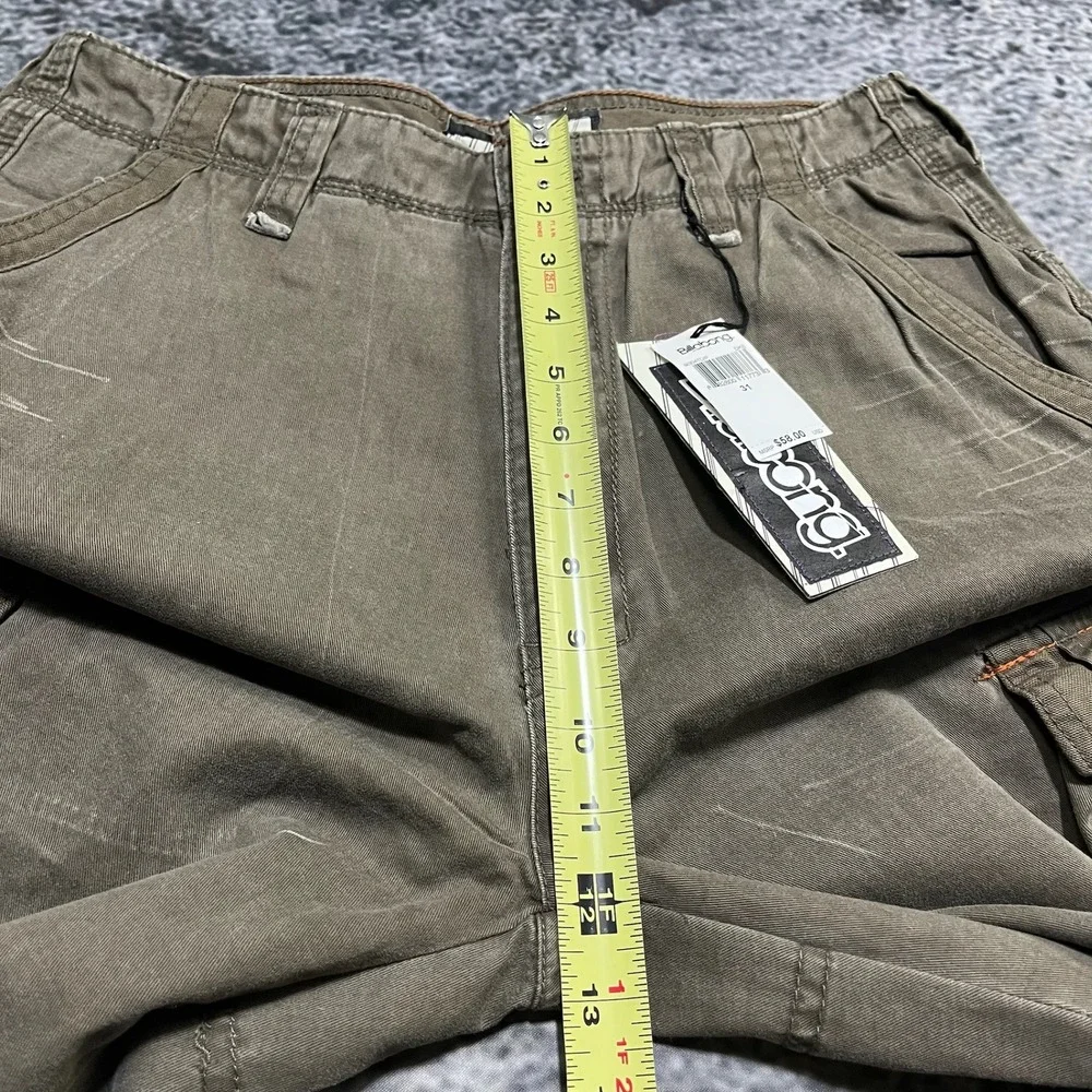NWT Billabong Cargo Pants 31x30‎ Brown Baggy Wide Leg Surf Skater Vintage Y2K